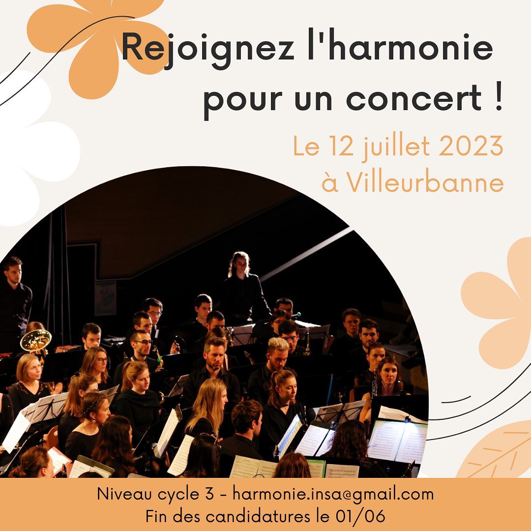 Affiche de concert participatif juillet 2023